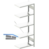 META Steck-Anbauregal 2000 x 750 x 400 mm 5 Fachb�den 100 kg