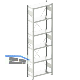 META Steck-Grundregal 2500 x 750 x 300 mm 6 Fachb�den 100 kg