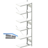 META Steck-Anbauregal 2500 x 750 x 400 mm 6 Fachb�den 100 kg
