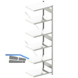 META Steck-Anbauregal 2500 x 750 x 500 mm 6 Fachb�den 100 kg