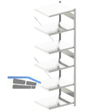 META Steck-Anbauregal 2500 x 750 x 600 mm 6 Fachb�den 100 kg