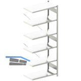 META Steck-Anbauregal 2500 x 1000 x 500 mm 6 Fachb�den 150 kg