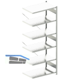 META Steck-Anbauregal 2500 x 1000 x 600 mm 6 Fachb�den 150 kg