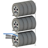 META Reifen Steck-Anbauregal 2000 x 1000 x 400 mm 150 kg