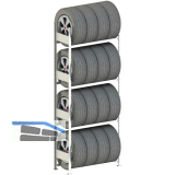 META Reifen Steck-Grundregal 2500 x 1000 x 400 mm 150 kg