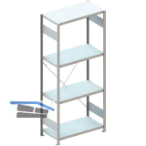 META Steck-Grundregal 2000 x 750 x 500 mm 4 Fachb�den 100 kg