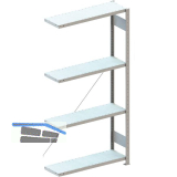 META Steck-Anbauregal 2000 x 1000 x 300 mm 4 Fachb�den 150 kg