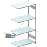 META Steck-Anbauregal 2000 x 1000 x 600 mm 4 Fachb�den 150 kg