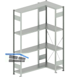 META Steck-Eckregal 2000 x 750 /1000 x 300 mm Tragkraft 100 kg