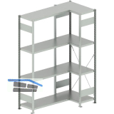 META Steck-Eckregal 2000 x 750 /1000 x 400 mm Tragkraft 100 kg