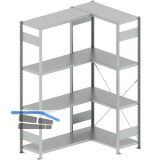 META Steck-Eckregal 2000 x 1000 /1000 x 400 mm Tragkraft 100 kg