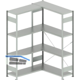 META Steck-Eckregal 2000 x 1300 /1000 x 400 mm Tragkraft 100 kg