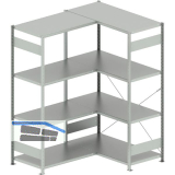 META Steck-Eckregal 2000 x 1300 /1000 x 600 mm Tragkraft 100 kg
