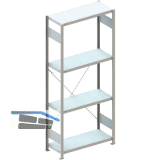 META Steck-Grundregal 2000 x 750 x 400 mm 4 Fachb�den 100 kg