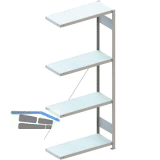 META Steck-Anbauregal 2000 x 750 x 400 mm 4 Fachb�den 100 kg