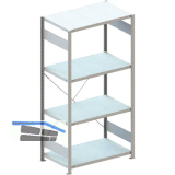 META Steck-Grundregal 2000 x 1000 x 600 mm 4 Fachb�den 150 kg