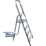 Alu Haushaltsleiter mit Plattform Stufen=4 Arbeitsh�he=2,9 m