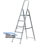 Alu Haushaltsleiter mit Plattform Stufen=5 Arbeitsh�he=3,1 m