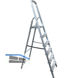 Alu Haushaltsleiter mit Plattform Stufen=6 Arbeitsh�he=3,3 m
