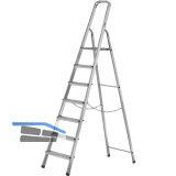 Alu Haushaltsleiter mit Plattform Stufen=7 Arbeitsh�he=3,5 m