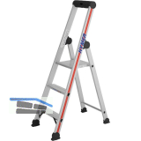 HYMER Alu-Stufen-Stehleiter mit Plattform Type 4026 Stufen 3 L�nge=1,37 m