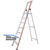 HYMER Alu-Stufen-Stehleiter mit Plattform Type 8026 Stufen 7 L�nge=2,45 m