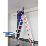 HYMER Alu-Sprossen-Stehleiter Type 6023 Sprossen=2 x 6 L�nge=1,85 m