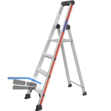 HYMER Alu-Stufen-Stehleiter mit Plattform Type 4026 Stufen 4 L�nge=1,60 m