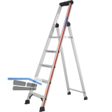 HYMER Alu-Stufen-Stehleiter mit Plattform Type 4026 Stufen 5 L�nge=1,85 m