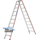 HYMER Alu-Stufen-Stehleiter Type 8024 Stufen=2 x 10 L�nge=2,50 m