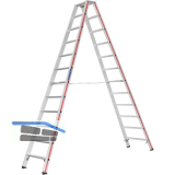 HYMER Alu-Stufen-Stehleiter Type 8024 Stufen=2 x 12 L�nge=3,05 m