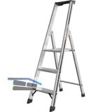 ALU-PRO Stufenstehleiter mit Plattform Type 70026 3 Stufen L�nge 1,39 m