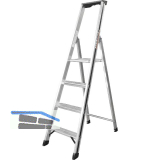 ALU-PRO Stufenstehleiter mit Plattform Type 70026 4 Stufen L�nge 1,64 m