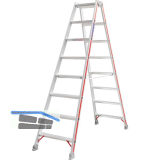 HYMER Alu-Stufen-Stehleiter Type 4024 Stufen=2 x 8 L�nge=2,02 m