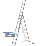 ALU-PRO Allzweckleiter SmartBase 3-tlg.Typ 70247 Sprossen=3x10L= 2,99/6,62m
