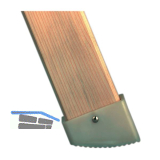 Kunststoffschuhe f�r Holm 60 mm zu Holzstehleiter Inhalt 2 St�ck