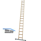 JUST Holz Sprossen-Anlegeleiter Sprossen=17 L�nge=5,2 m mit Querfu�