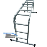 JUST Alu-Vielzweck Industrieleiter Type 75 Sprossen=4x3 L�nge=1,87/3,64 m