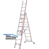 HYMER Alu-Allzweckleiter 3-teilig Type 6047 Sprossen= 3 x 8