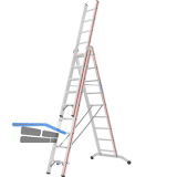 HYMER Alu-Allzweckleiter 3-teilig Type 6047 Sprossen= 3 x 9
