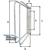 Einzel-Fahrradhalter 45 Grad Radbreite 20 - 42 mm