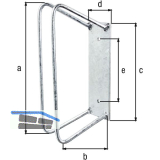 Einzel-Fahrradhalter 90 Grad Radbreite 25 - 53 mm