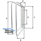 Einzel-Fahrradhalter 45 Grad Radbreite 25 - 53 mm