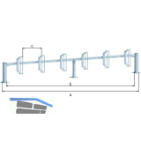 Fahrradst�nder Hagen 6 Einstellpl�tze Bodenbefestigung Aufschrauben