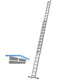 ALU-PRO Seilzugleiter 2 x 18 Sprossen Type 70051 L�nge=5,14/9,06 m