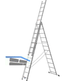 ALU-PRO Allzweckleiter 3-teilig Typ 70047 Sprossen=3x12L�nge von 3,49/7,97m