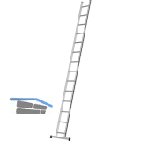 ALU-PRO Sprossen-Anlegeleiter Type 70011 Sprossen=14 L�nge=3,98 m