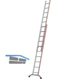 HYMER Alu-Schiebeleiter Type 6046 Sprossen=2x10 L�nge=2,99/4,95 m