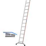 HYMER Alu-Anlegeleiter Type 6011 Sprossen=12 L�nge=3,56 m