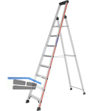 HYMER Alu-Stufen-Stehleiter mit Plattform Type 4026 Stufen 8 L�nge=2,60 m